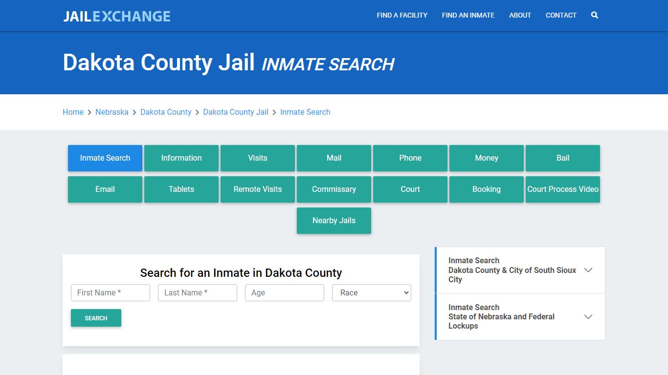 Dakota County Jail, NE Inmate Search: Roster & Mugshots